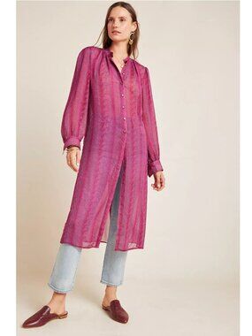 Anthropologie Maeve Imogen Sheer Tunic